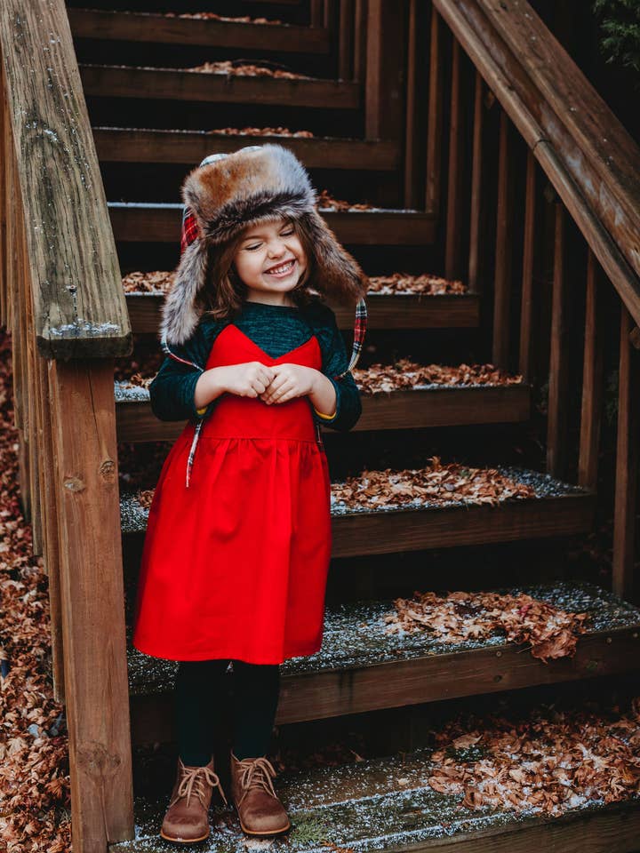 Red Solid Halter Dress for wholesale by The Baby Bird Boutique