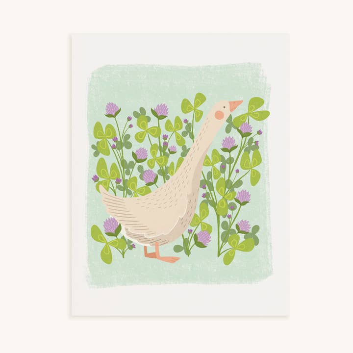 Art Print 8x10 | Meadow Muse | Goose + Clovers Kid Art for wholesale by oh, little wren