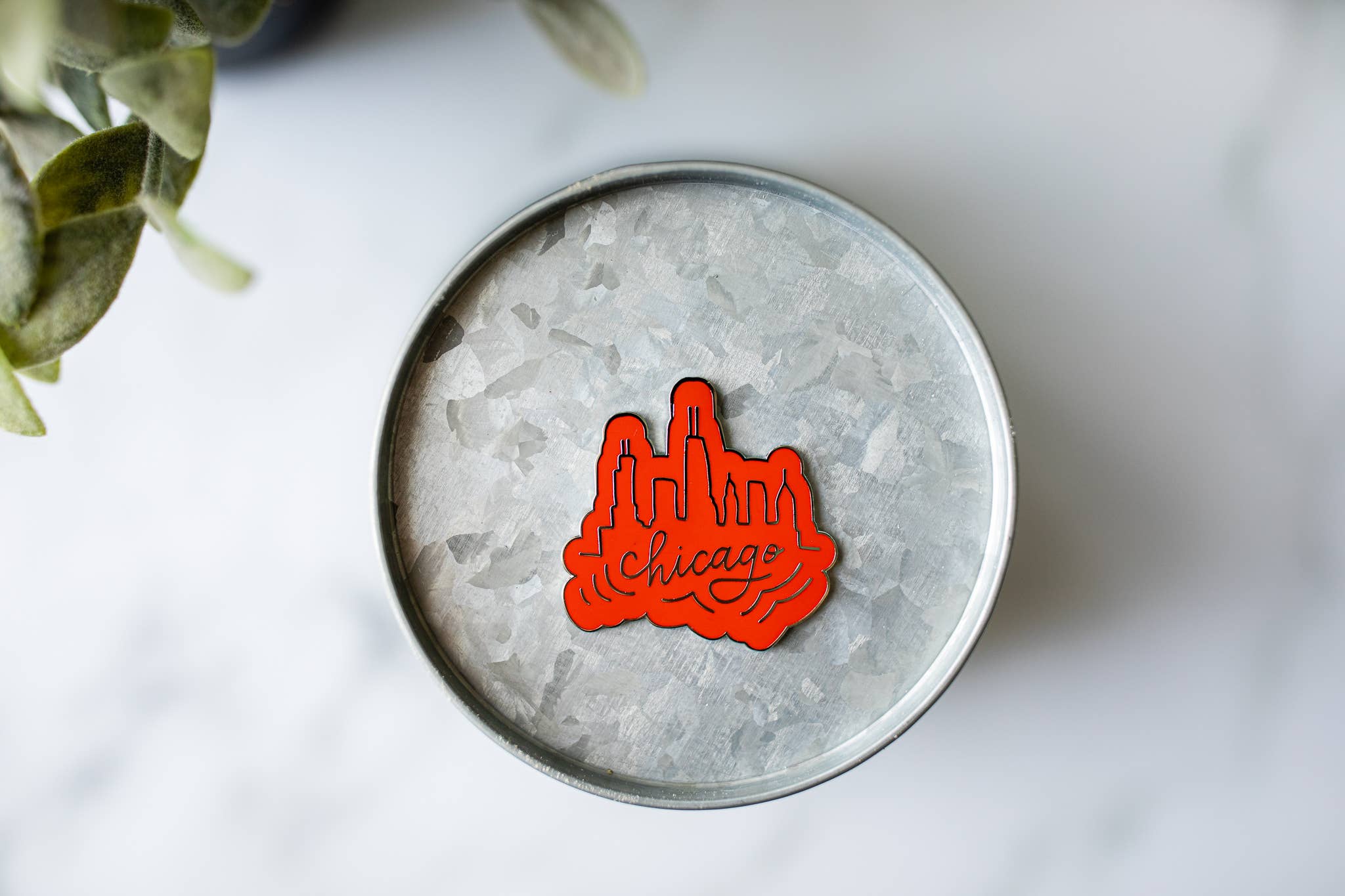 Lettering Works - Wholesale Lapel Pin/Button - Chicago Skyline Enamel Pin3