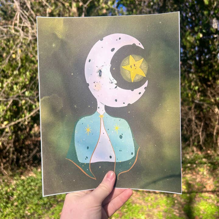 Moon Print for wholesale by Glitter and Toadstools