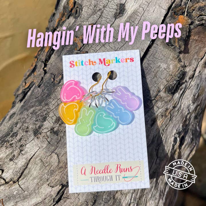 Peeps - Marqueurs de mailles (ensemble de 6) pour la vente par A Needle Runs Through It