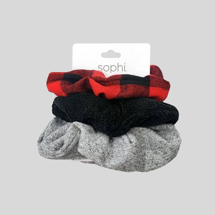 Gertex - Wholesale Scrunchie - Women's - Buffalo Plaid 3 Pack Scrunchies