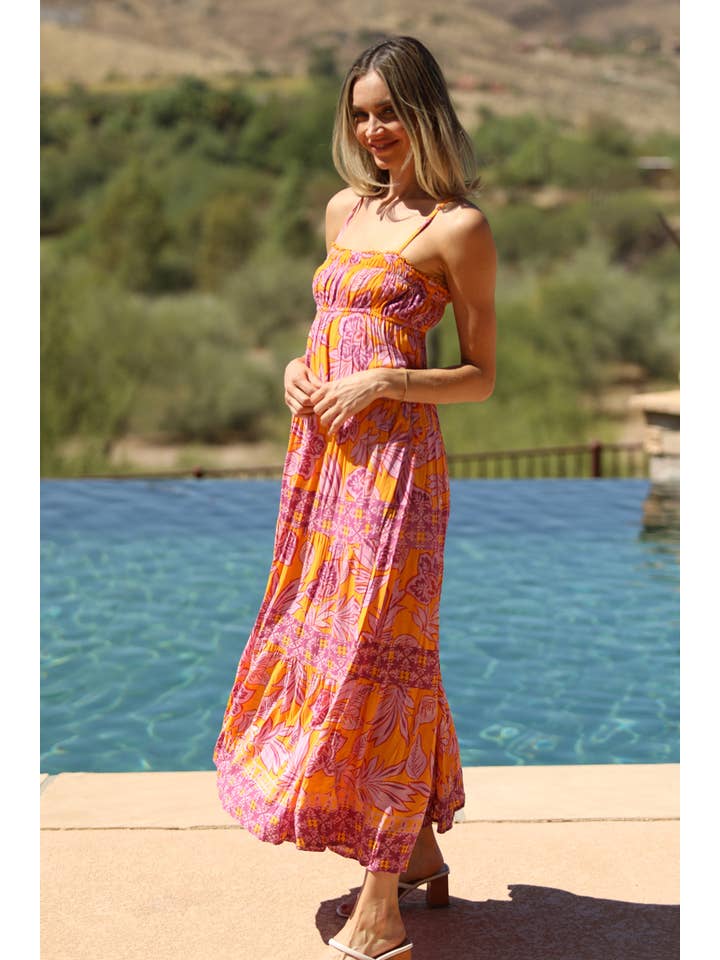 ANGIE - Wholesale Dress - Women's - C4D92-A912 EMPIRE WAIST MAXI DRESS