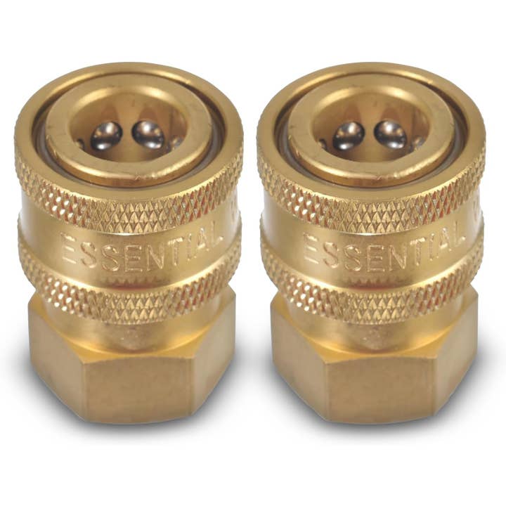 1/4" Brass Quick Connect To Female NPT | 4200 PSI | 2 Pack for wholesale by Essential Washer
