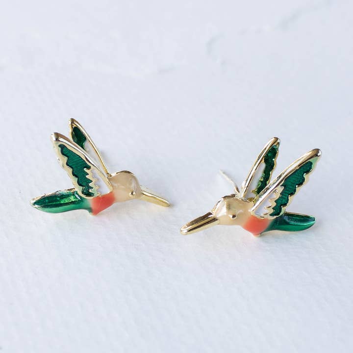 Tiepology - Vente Clous d'oreille - Boucles d'oreilles mini colibri0