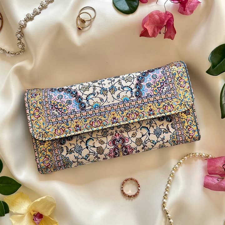 Umays Boho - Vendita all'ingrosso Portafogli - Donna - Portafoglio vegano fatto a mano, Portafoglio con design a tappeto, Portafoglio Boho