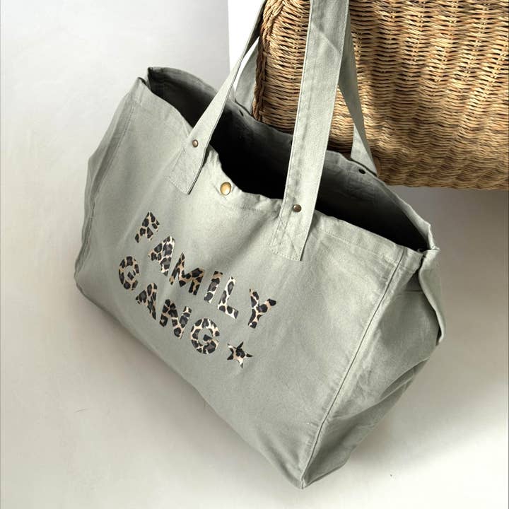 Marcel & Lily - Wholesale Tote Bag - Women's - Large "Family Gang" tote bag with leopard print - 3 colors2