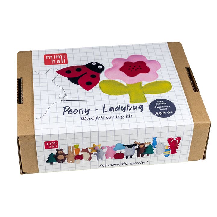 Mimihali - Wholesale Craft sewing kit - PEONY & LADYBUG Felt Sewing Kit3