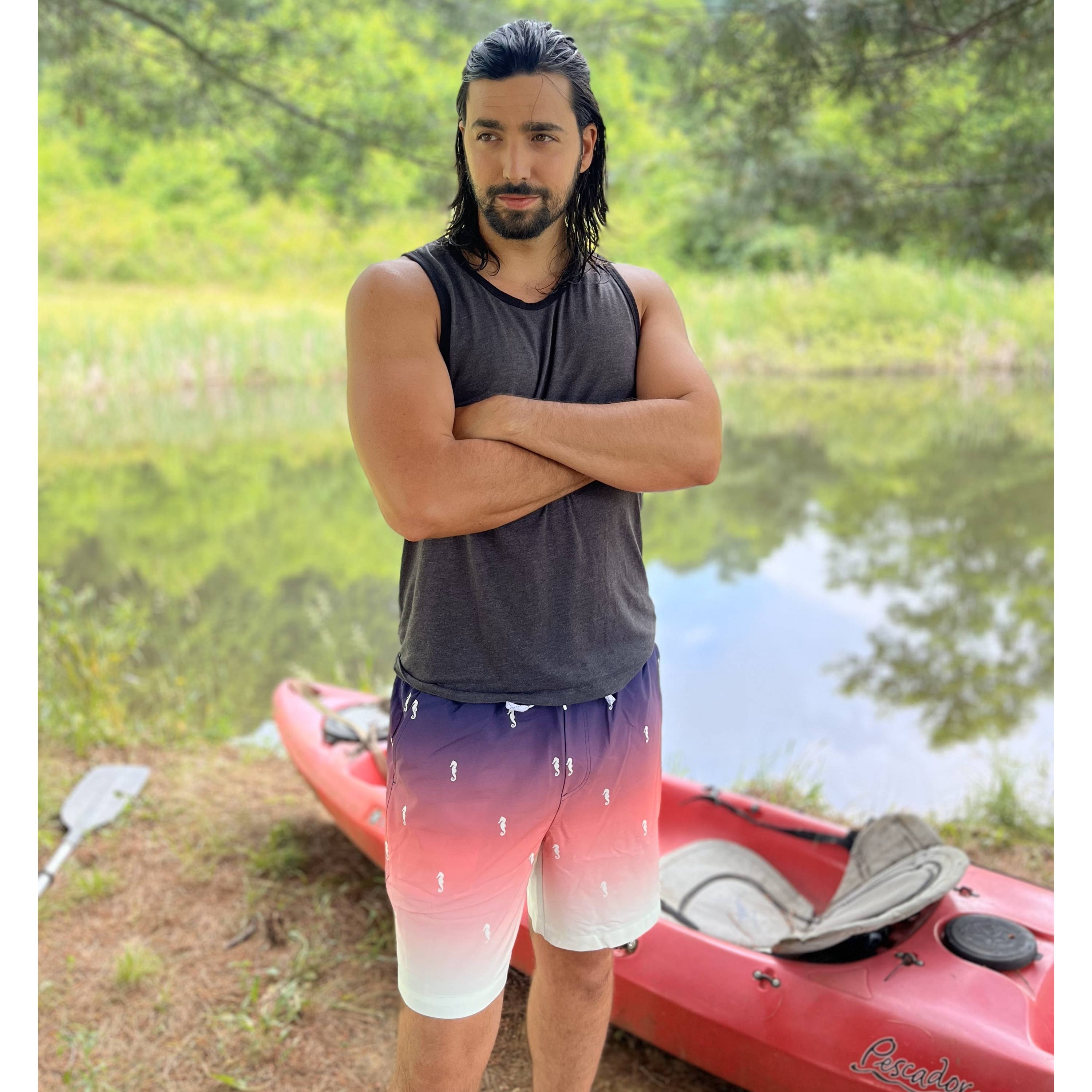 Rokka & Rolla - Wholesale Swim Shorts - Men's - Men's 7'' Stretch Swim Short with Compression Liner Swimwear18