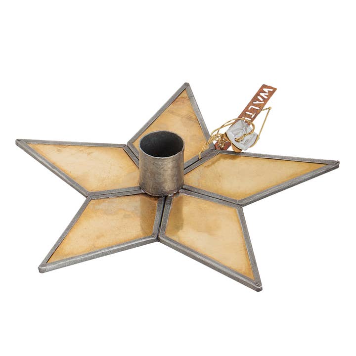 Ster kaarsenhouder, messing voor wholesale door Walther & Co.