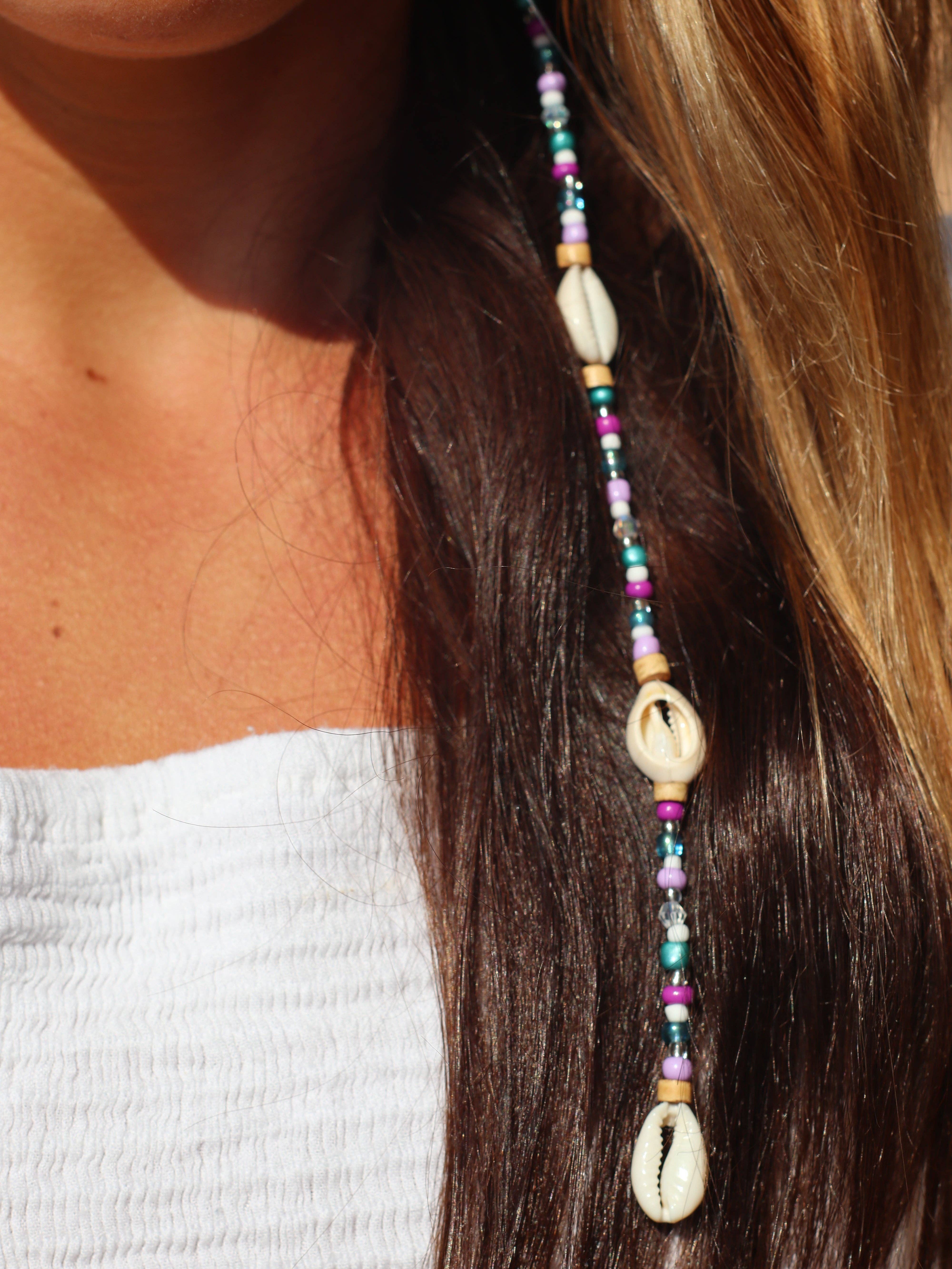 Brielle's Shells - Wholesale Hair Extensions - Multi-Shell Beaded Mermaid Extension9