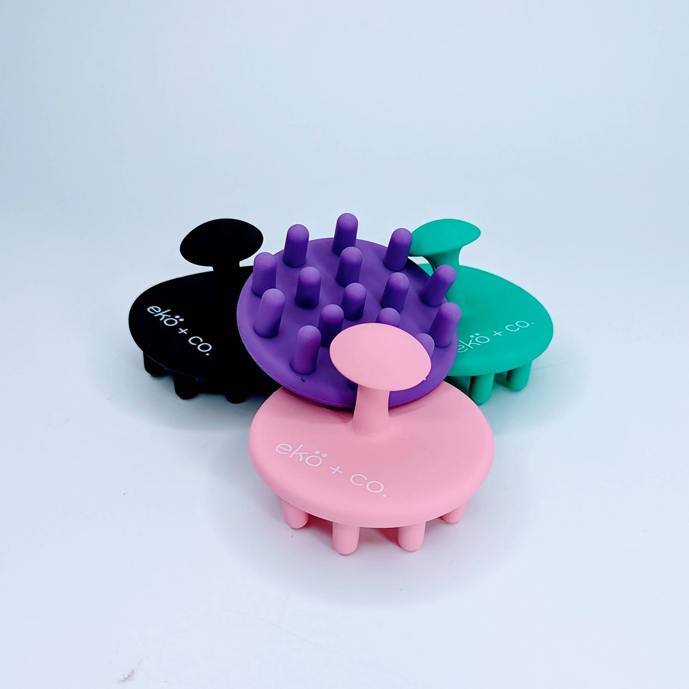 GreenWave – Coçador/massajador de cabeça por atacado – Escova de Silicone para Massagem no Couro Cabeludo - Cerdas Grandes e Redondas7