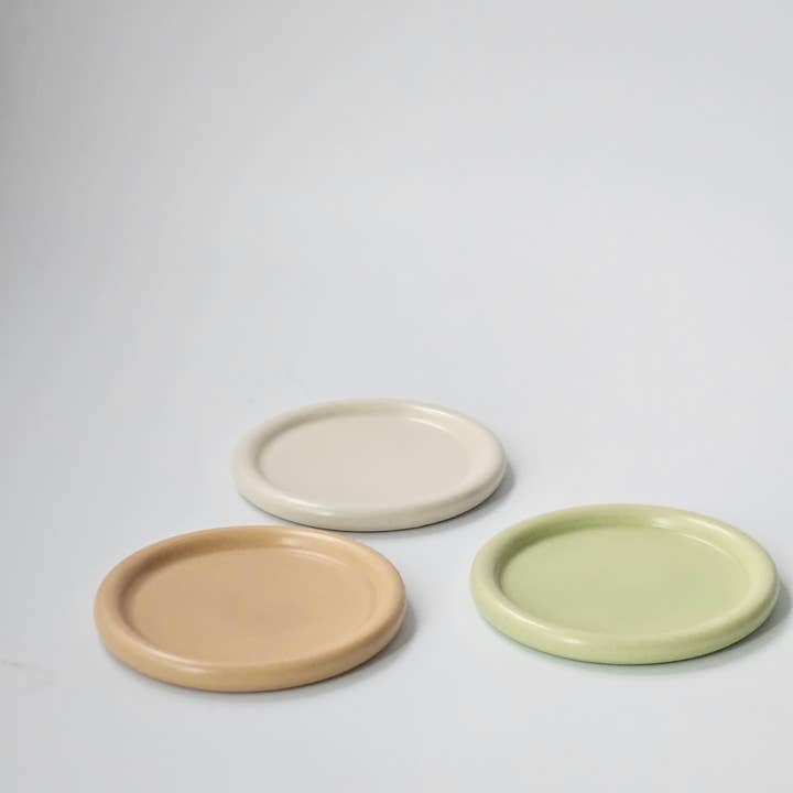 Bad Dogs Studio – wholesale Coasters – Classic Coaster • Handmade Colorful Ceramic Small Plate1