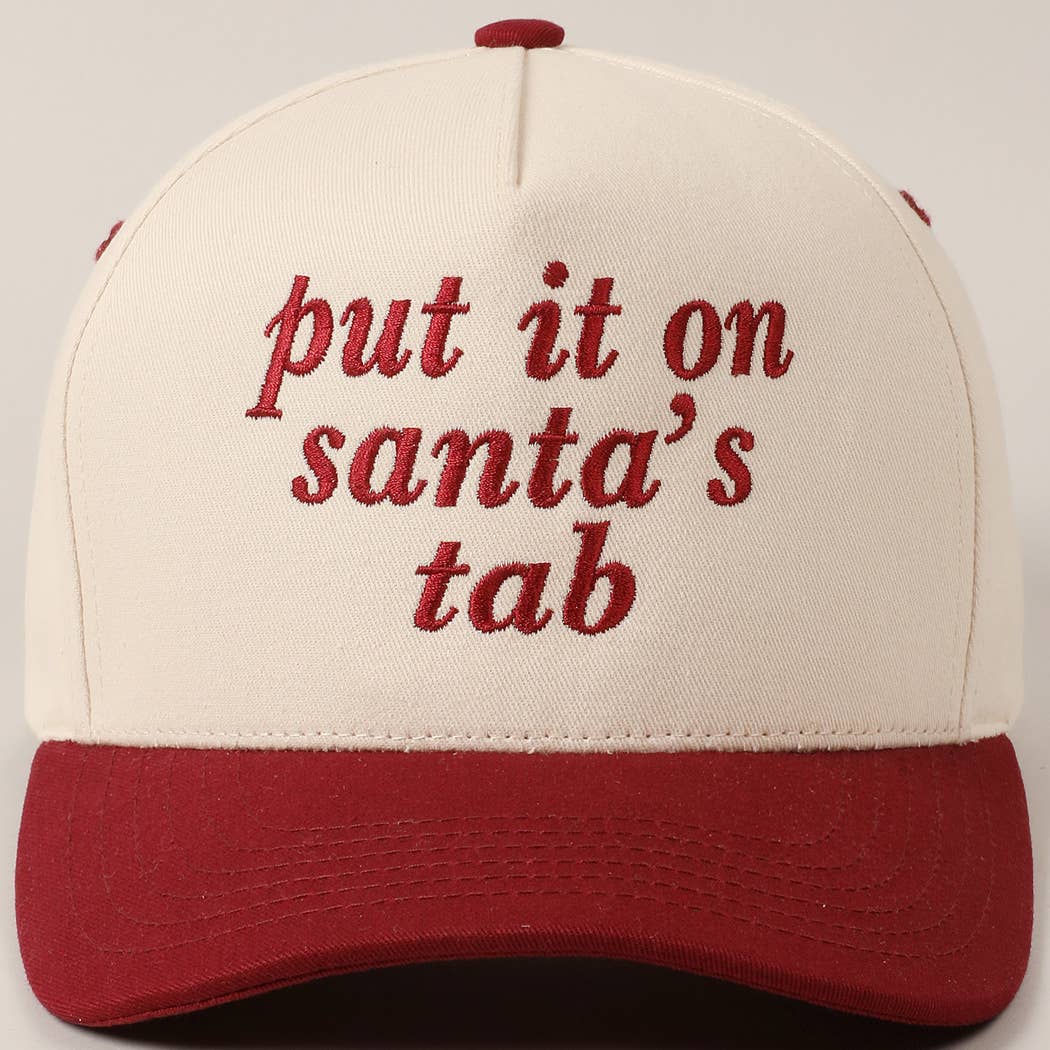 Fashion City - Wholesale Honkbalpet - Dames - Baseballpet met Borduurtekst 'Put It On Santa's Tab'30