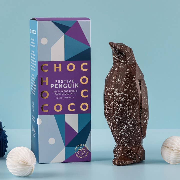 72% Ecuador Dark Chocolate Penguin for wholesale by Chococo