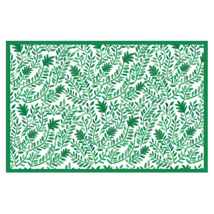 Green Vine Paper Placemat Pad | Set of 24 for wholesale by Lucy Grymes Designs