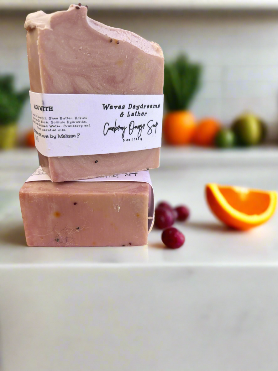 Waves Daydreams & Lather - Wholesale Bar Soap - Cranberry Pomegranate soap1
