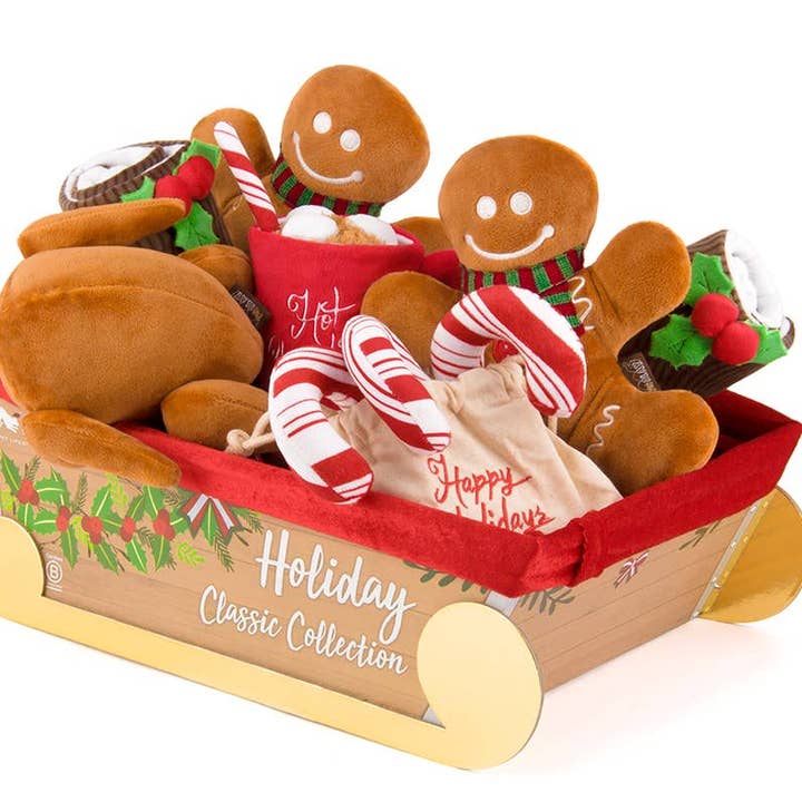 Only An Ocean Europe - Wholesale Pet Plush Toy - Dog - P.L.A.Y Holiday Classic 15-pc Set in Santa's Sleigh3