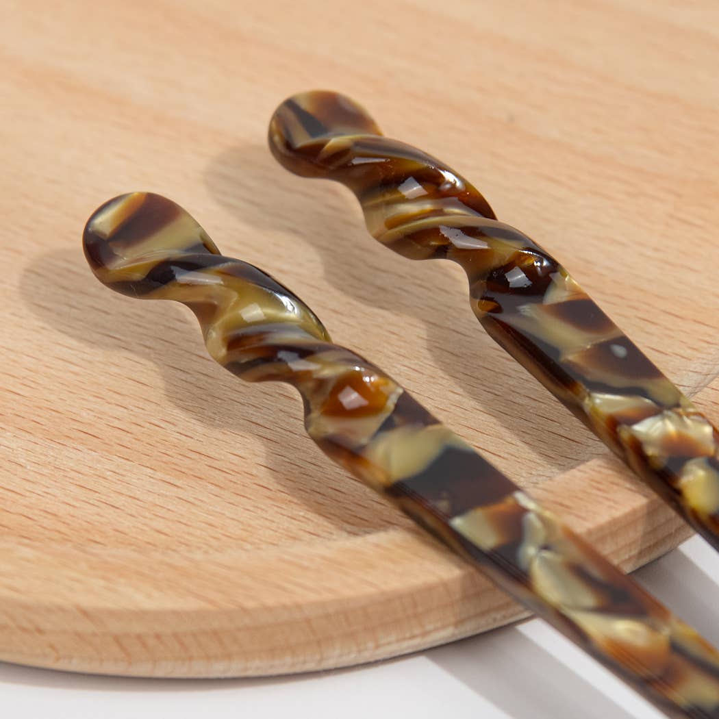 TheDivaSoap - Wholesale Hair Pin - Minimalist Acetate Tortoise Hair Stick HairPin, Eco-Friendly10