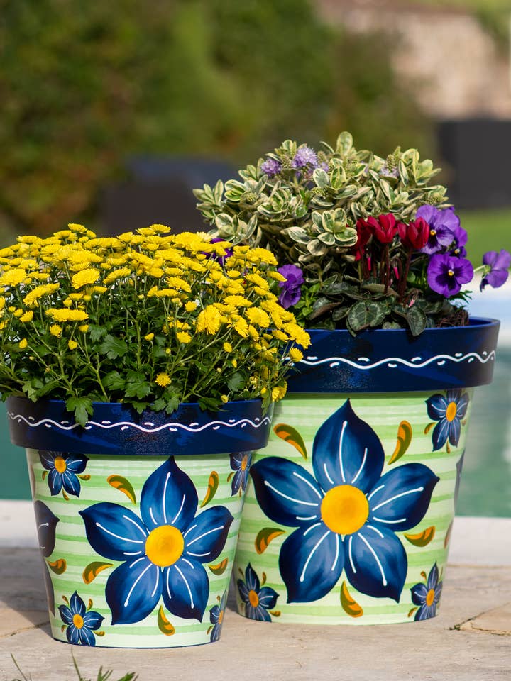 15" Zest Pote Verde por atacado de Sunshine Ceramica