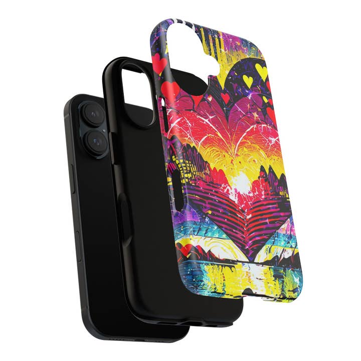 Studio 653 Clothing Co - Wholesale Phone Case - Women's - Vibrant Heart Sunset Tough Phone Case60