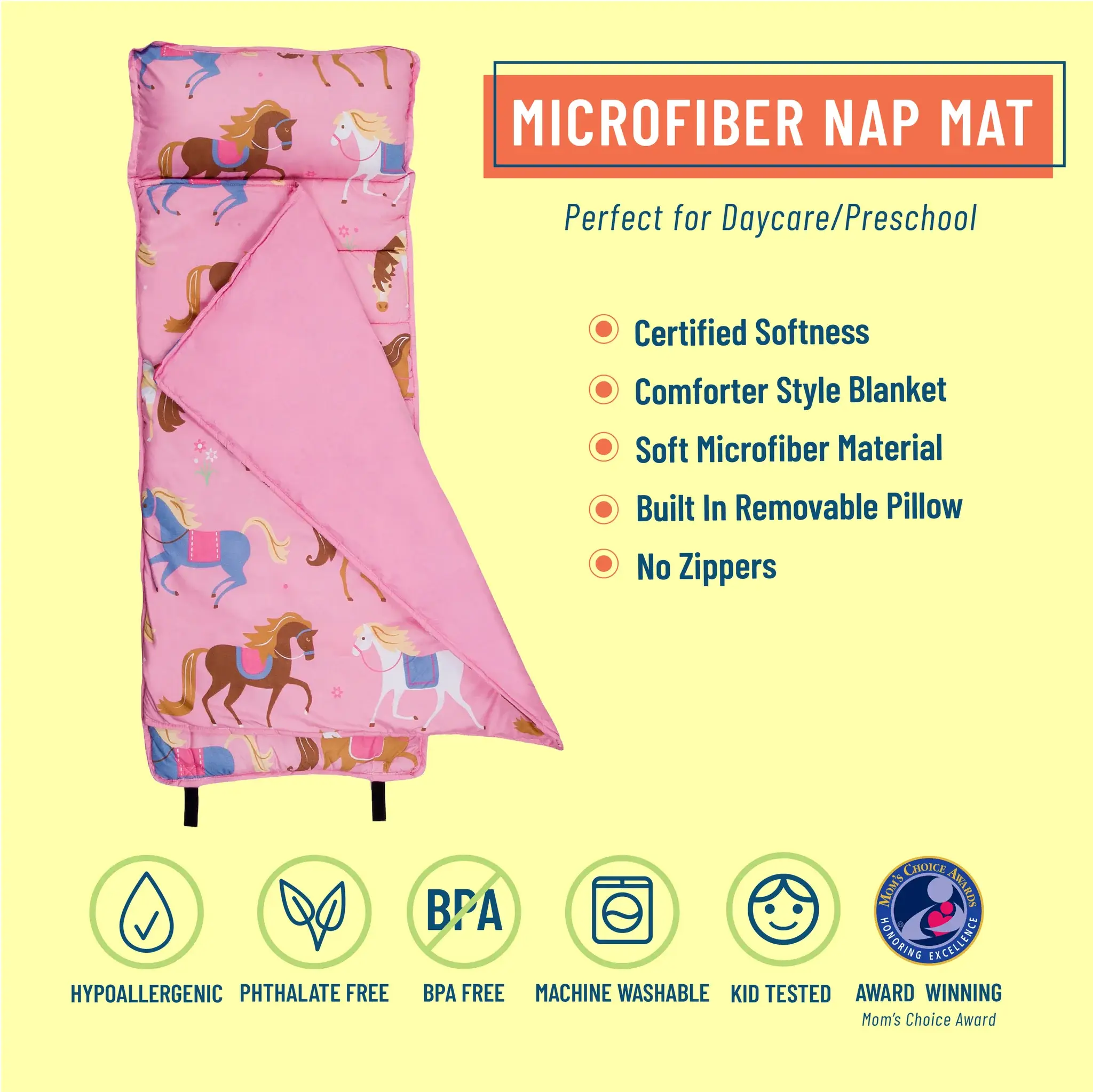 Wildkin - Wholesale Nap Mat - Kids & Baby - Horses Microfiber Nap Mat5