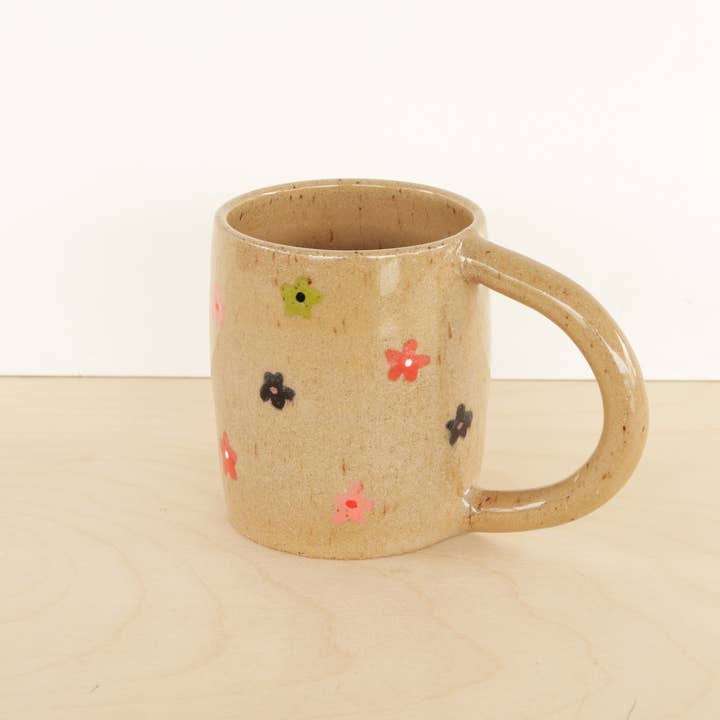 Nightshift Ceramics - Wholesale Coffee Mug - Handmade Ceramic Ditsy Floral Mug - 10 oz 1