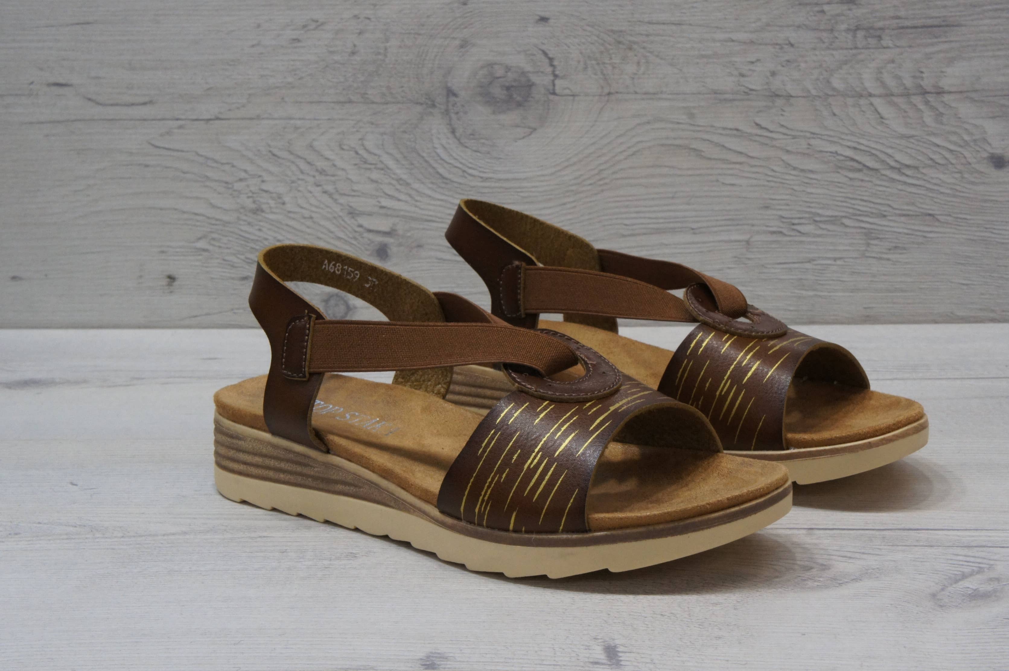 Top Staka – wholesale Sandals – Women's – A68159 Women's Plain Simple Circular Elastic Strap Sandals19