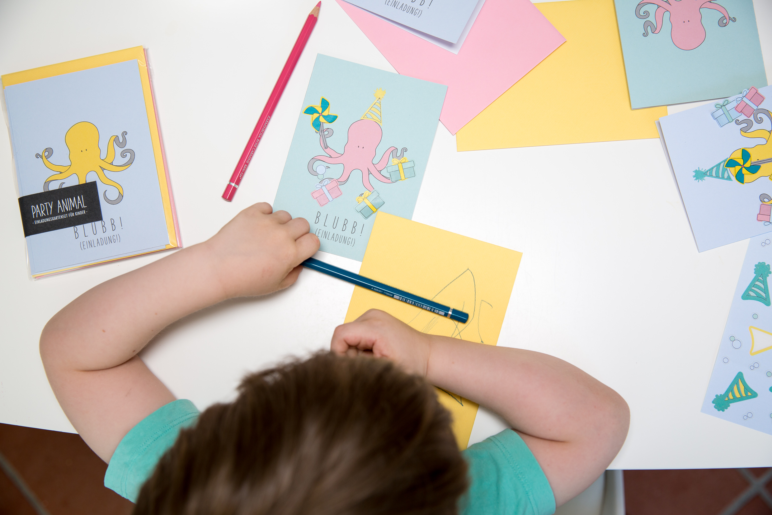 My Pretty Circus - Wholesale Birthday Card - Invitation card set for children's birthday party animal octopus8