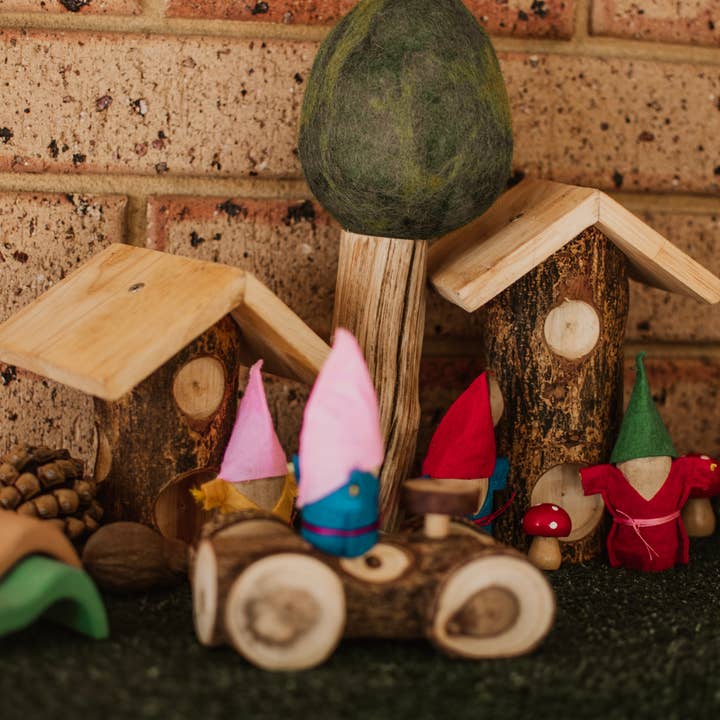 Q Toys - Wholesale Wood toy – Child - Wooden Gnome's Car - Kids Wood Toy2