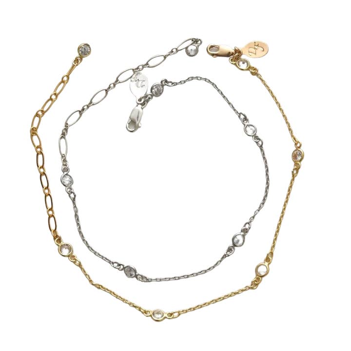 Tobillera Tiff: oro o plata para venta al por mayor de Debra Fabian JEWELRY DESIGN