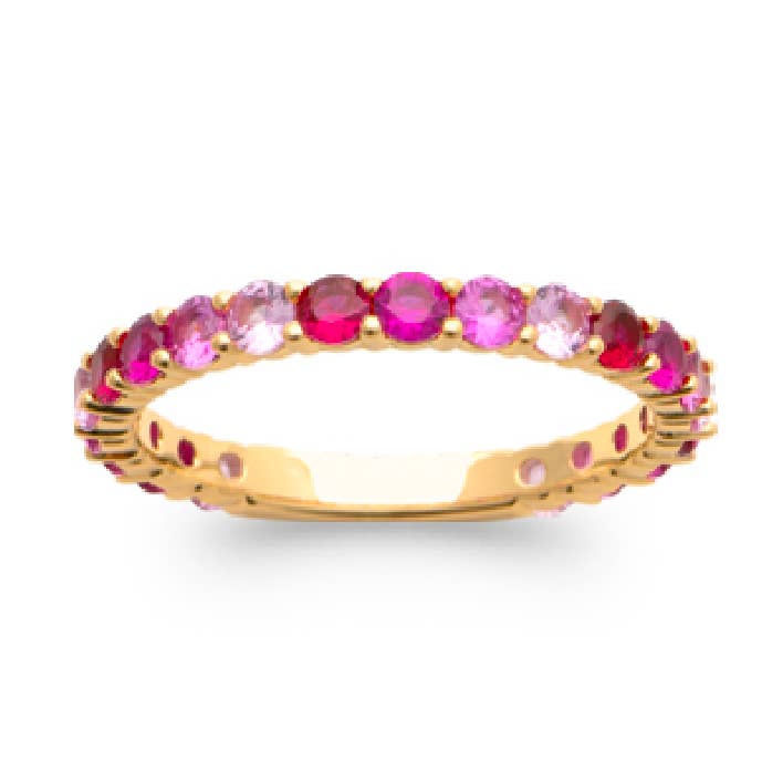 Oceana 18K Gold Plated Ring Pink for wholesale by Jewelry Private Label
