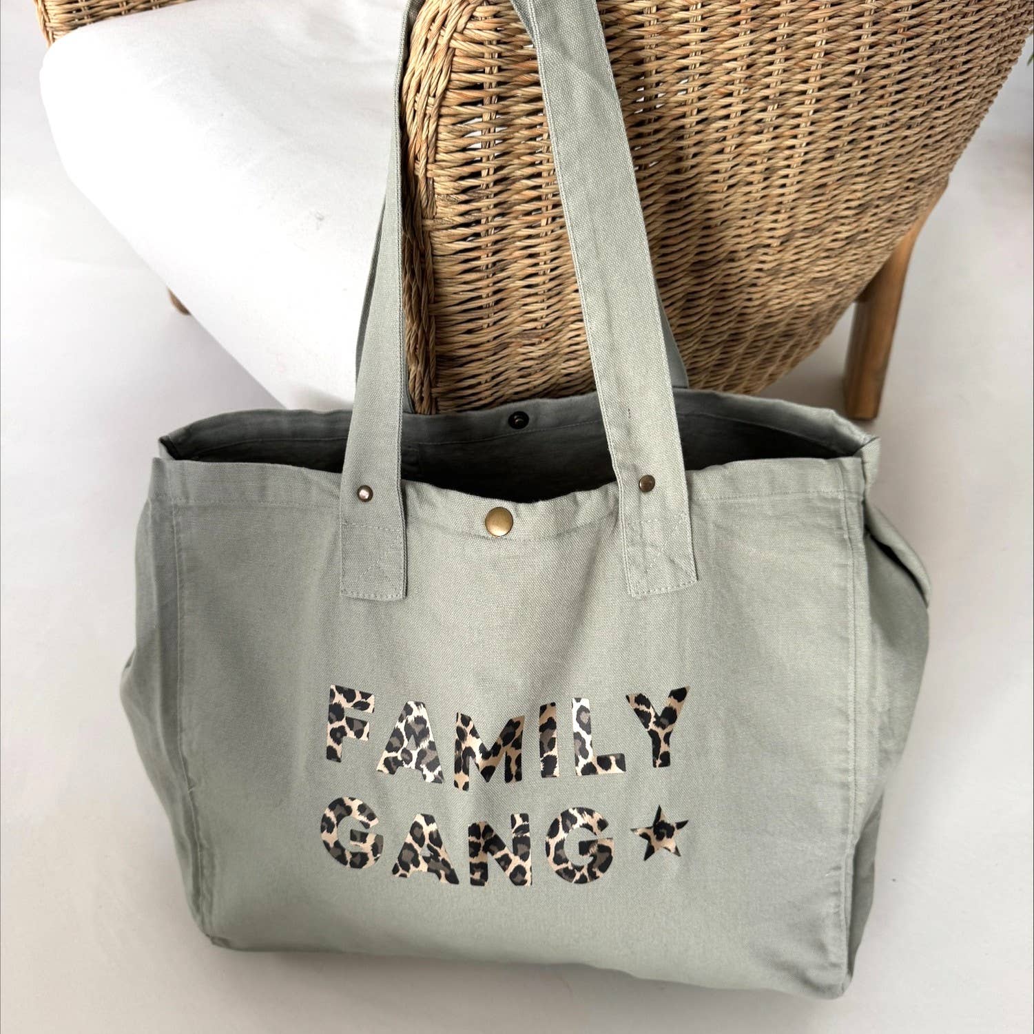 Marcel & Lily - Wholesale Tote Bag - Women's - Large "Family Gang" tote bag with leopard print - 3 colors1