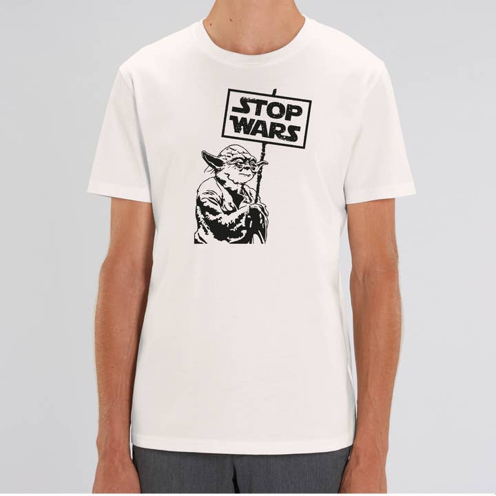 Stop Wars Unisex-T-Shirt für den Großhandel von Meeplings | Handmade in Berlin