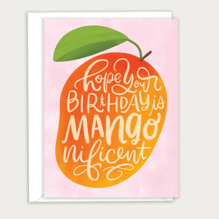 Mangonificent Happy Birthday Greeting Card for wholesale by Madison Park Greetings