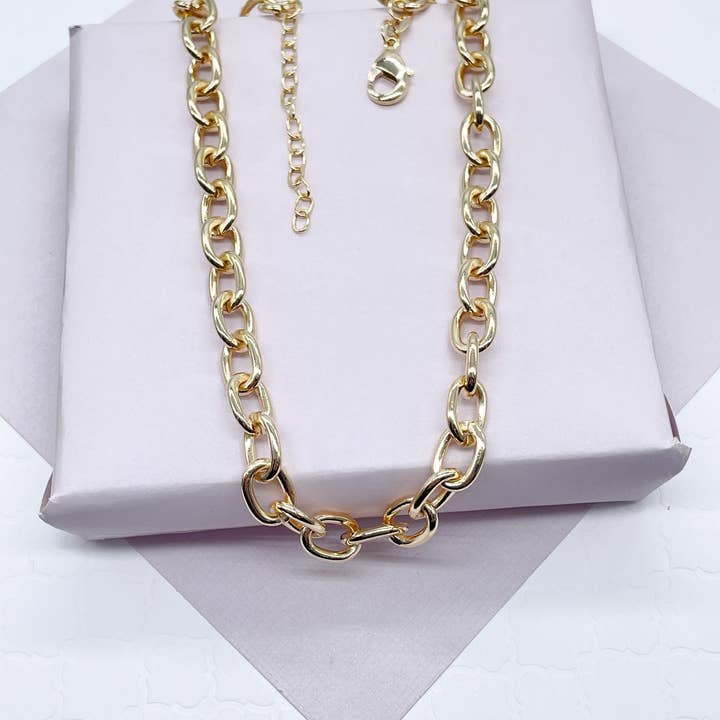 Milie - Vente Parures de bijoux - Ensemble de colliers et bracelets à maillons épais mais légers garnis d'or 18 carats0