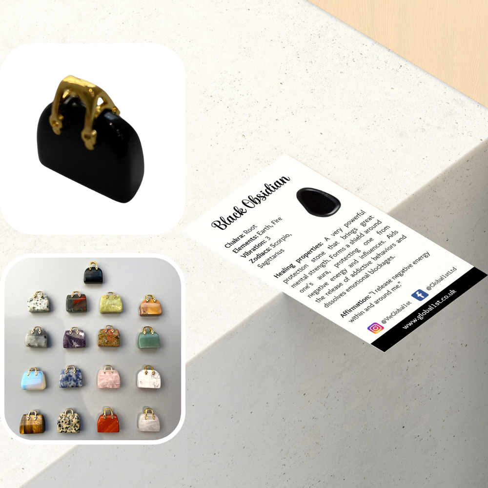 VIE - Wholesale Decorative Figurine - Mini Crystal Handbags, 2-2.5cm3