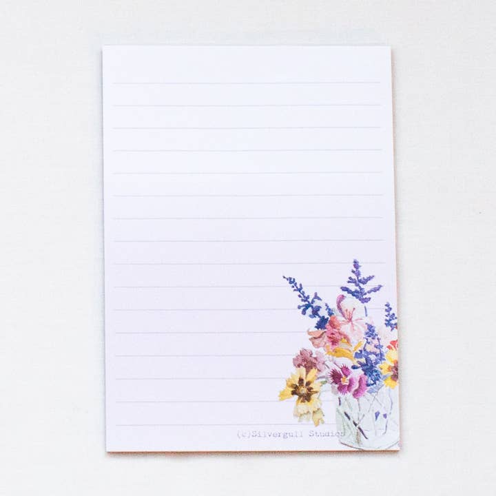Bouquet in a Vase Stationary Pad for wholesale by Silvergull Studios