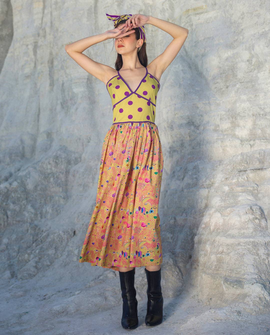 Multi Candy blossom Midi dress for wholesale on Faire5