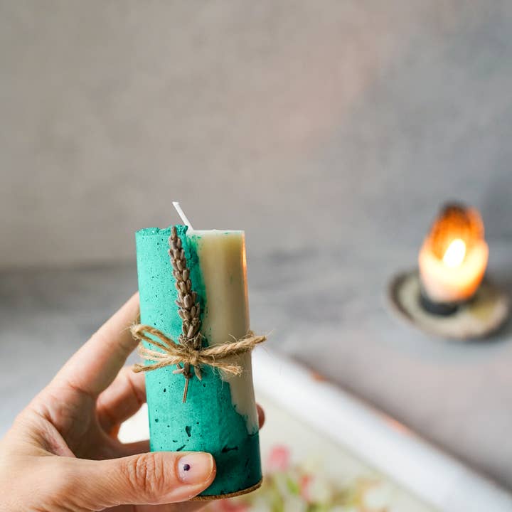 Gokican – wholesale Pillar candle – Concrete Soy Wax Candle | Natural Home Decor | Handmade Cand