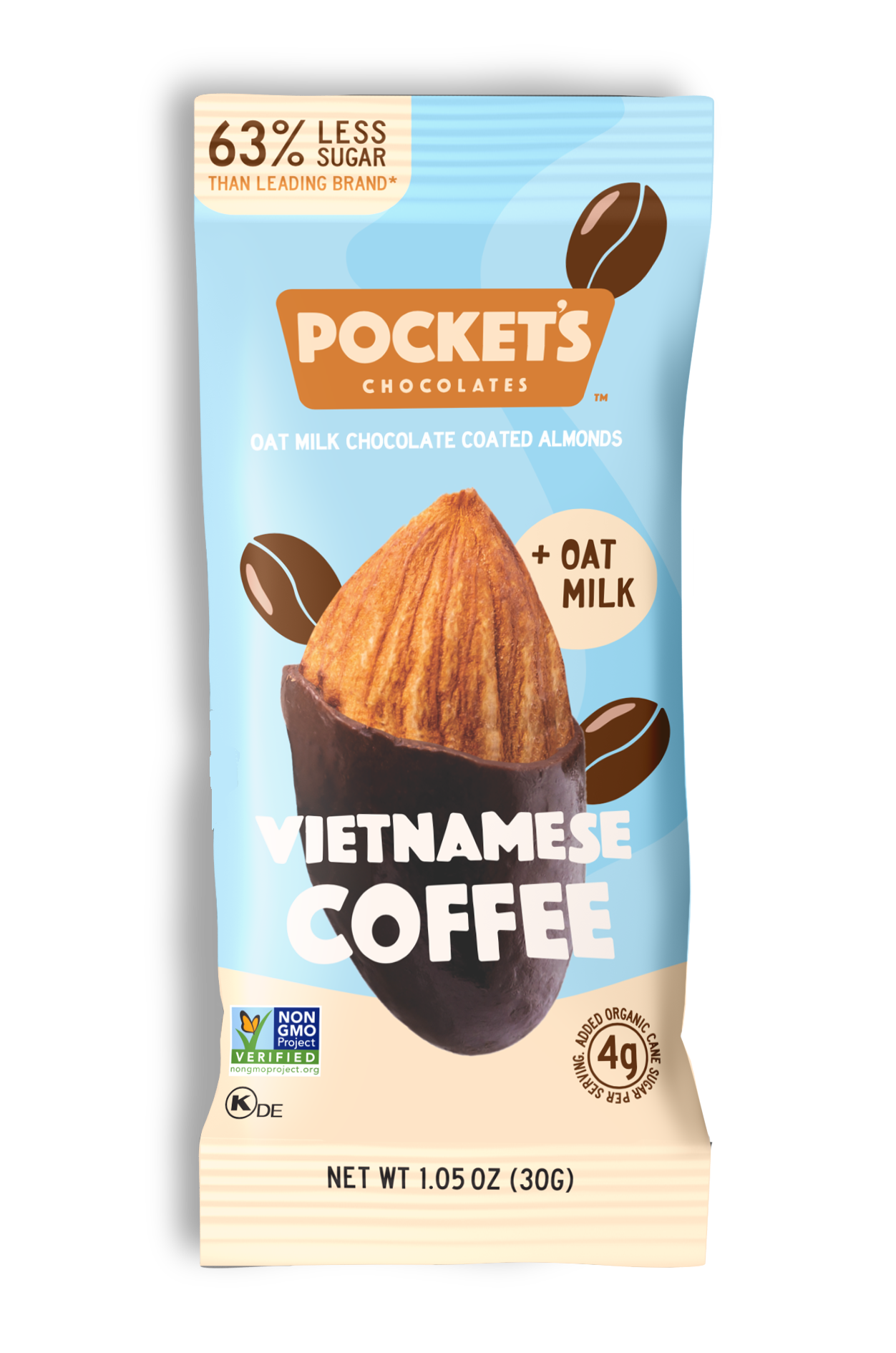 Pocket's Chocolates (Formerly Pocket Latte) - Wholesale Chocolate Covered Sweets - Vietnamese Coffee Chocolate Almonds, 1.05oz Snack Size Packs3