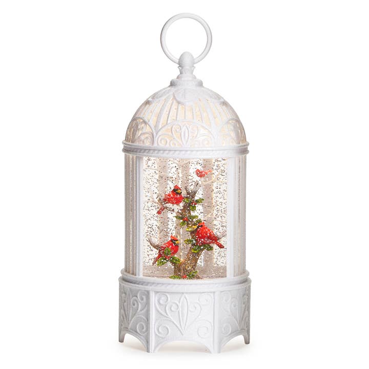 Roman - Wholesale Christmas Decoration - Lighted Swirl Birdcage Cardinals on Branch1
