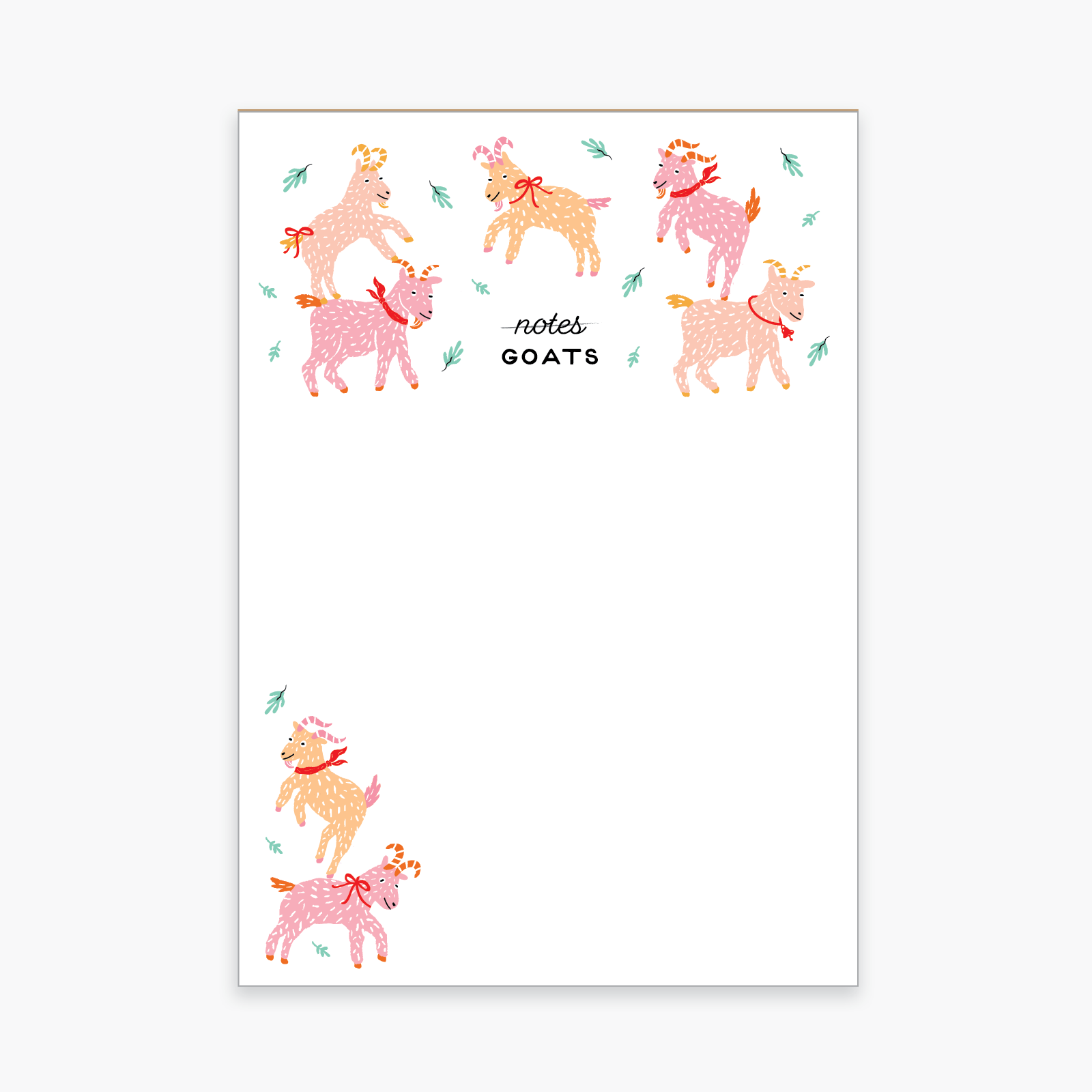 Party of One - Wholesale Notepad - Goats Notepad1