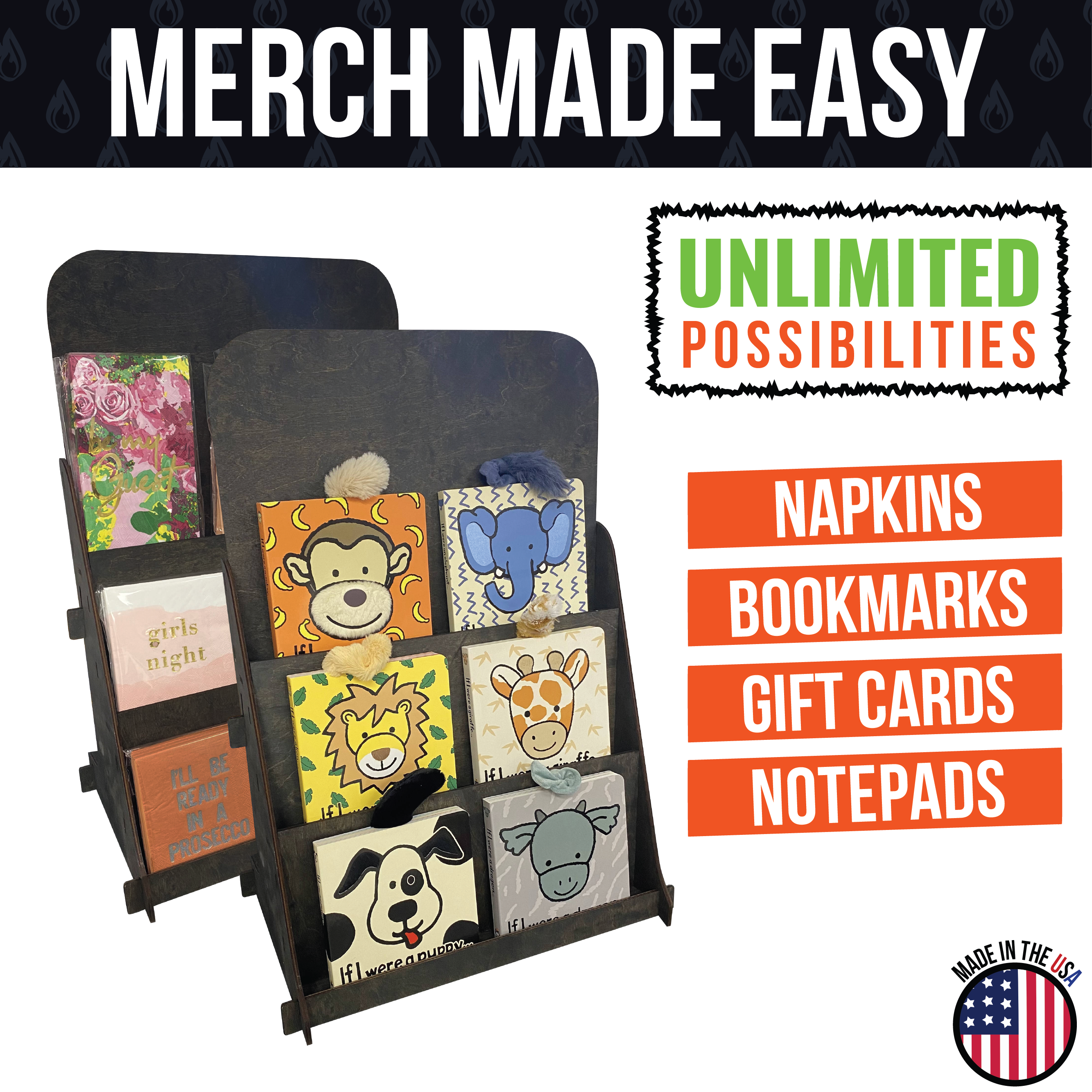 Torched Displays - Wholesale Retailer Display - Paper & Novelty - 3 Tier Stationary Greeting Card Display13