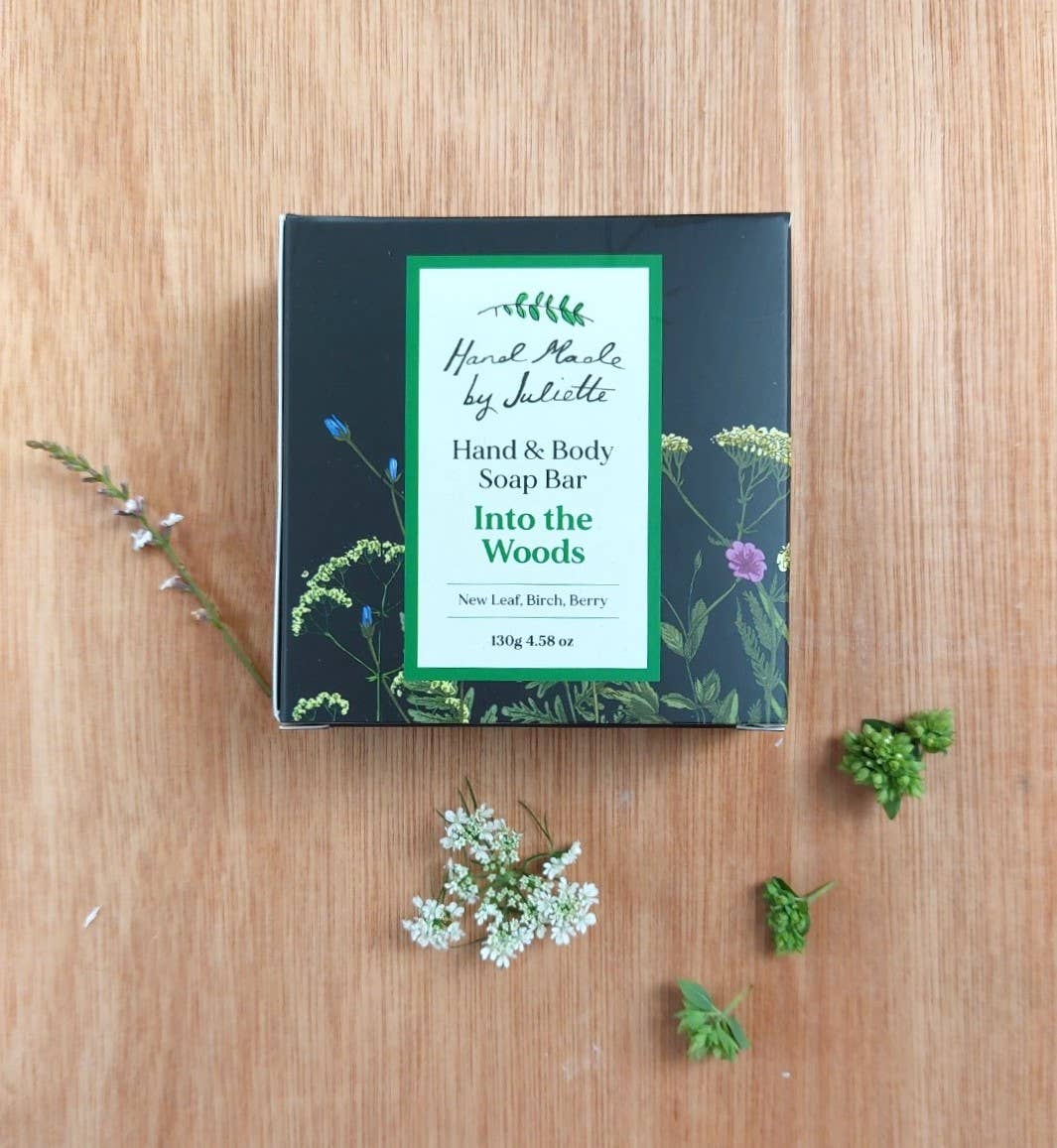 Handmade by Juliette – wholesale Bar Soap – Into the Woods Hand and Body Soap Bar 130g0