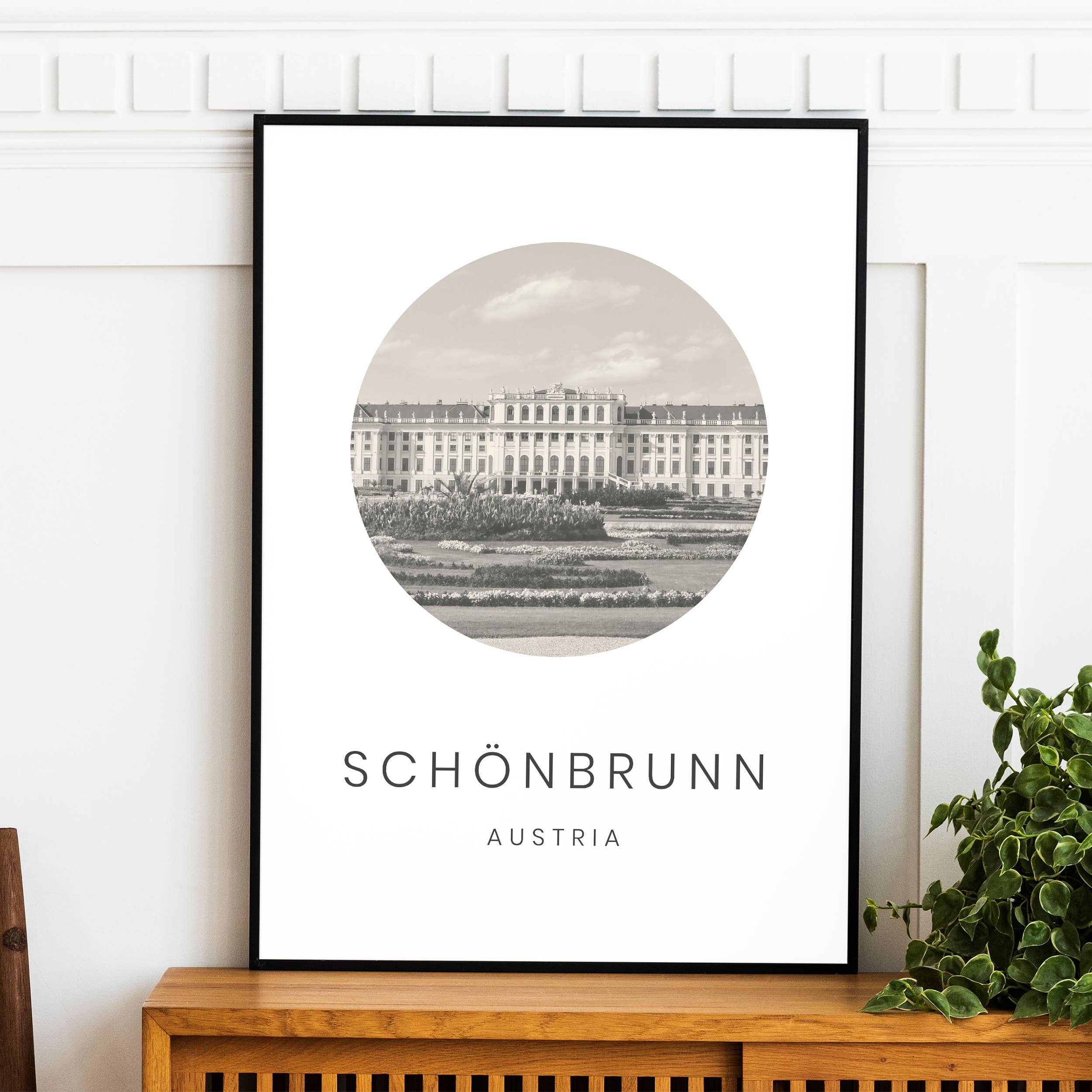 Travelfy.art – wholesale Konsttryck – Schonbrunn, Österrike - Minimalistiska resor Turism Wall Art0