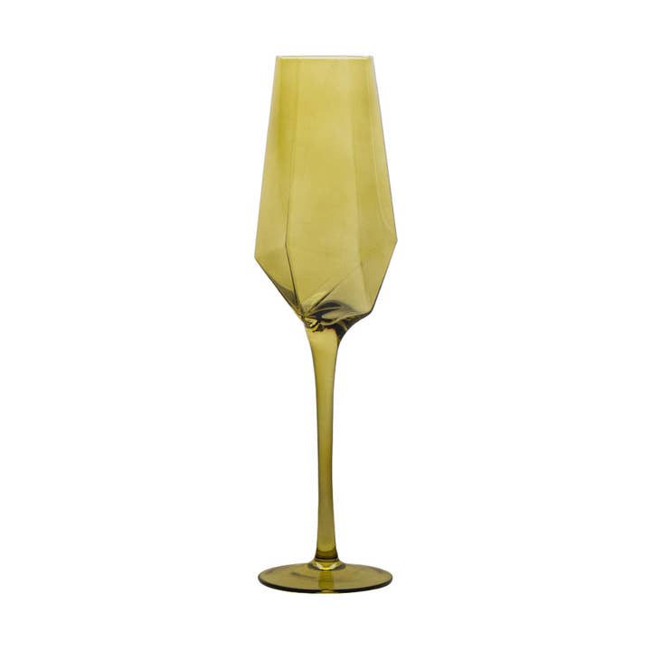Vikko Decor - Sparkle, Green, Champagne Flute, Glass, 15 Oz for wholesale by Kadra Kitchenware