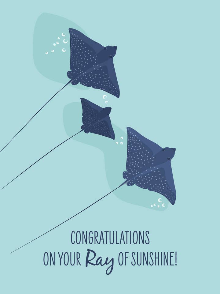 Carte bébé - Rayons aigles tachetés pour la vente par Sailfish Creative