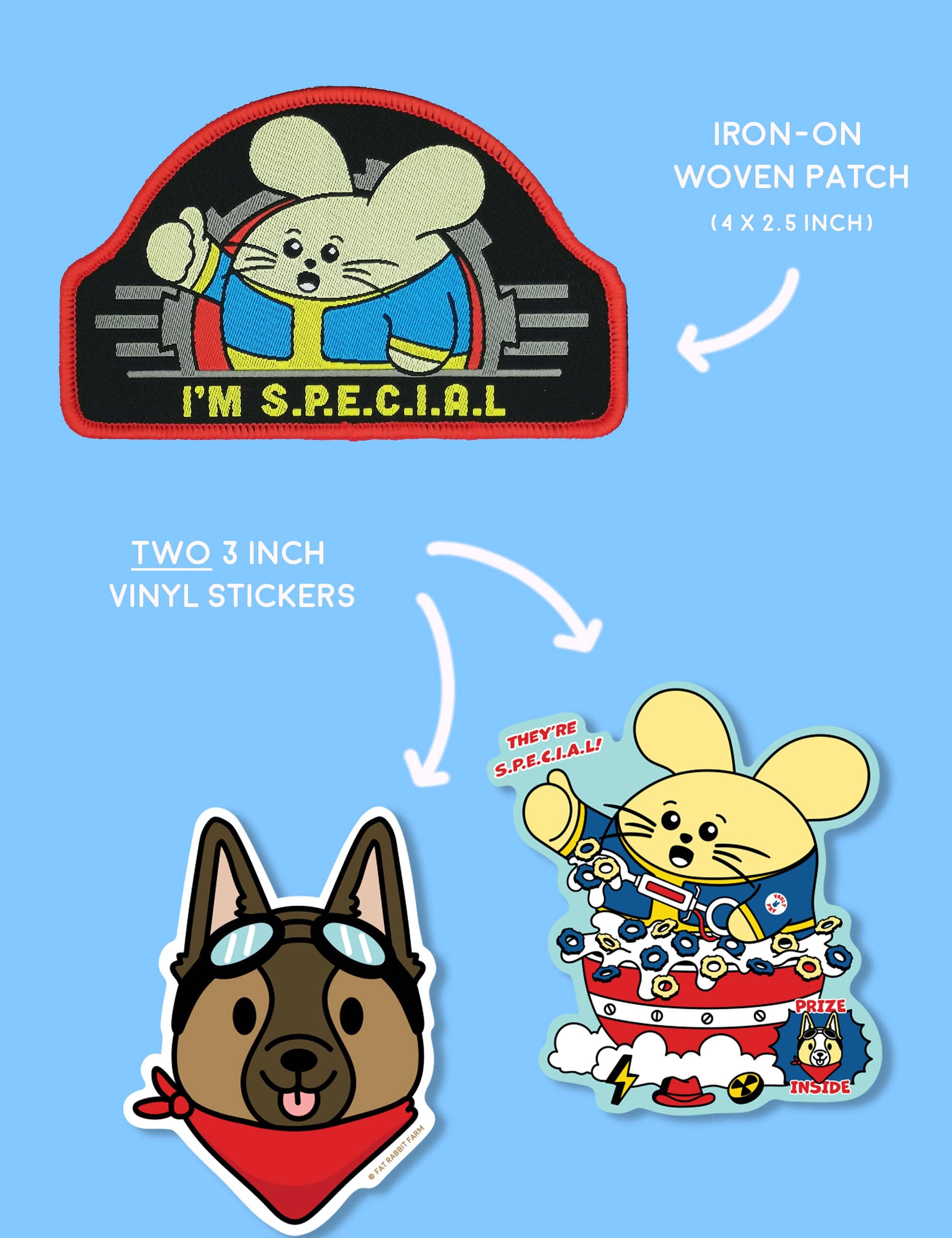 Fat Rabbit Farm / Pandi the Panda – wholesale T-shirt (graphic) – unisex – Atomic Puffs Cereal Box Set3