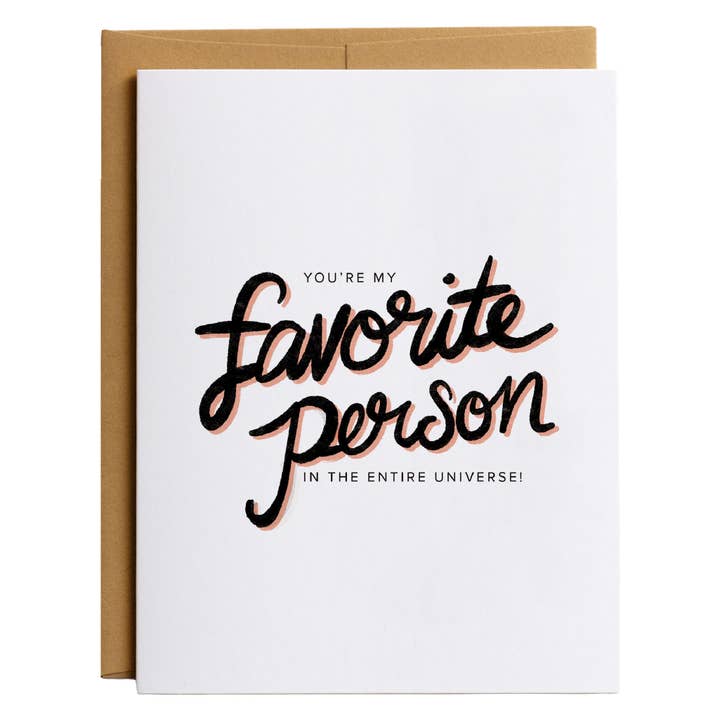 You're My Favorite Person Vriendschap Wenskaart voor wholesale door Habitude Paper